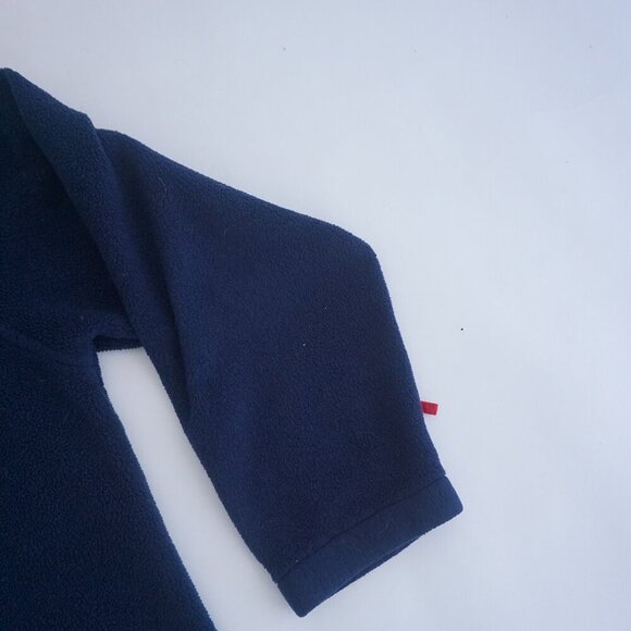 Vintage '90S R&R Navy Fleece Jacket Liner w/ Loops Zip Up Sweater Size Large - Picture 4 of 10